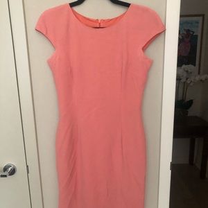 Coral Dolce & Gabbana fitted midi dress